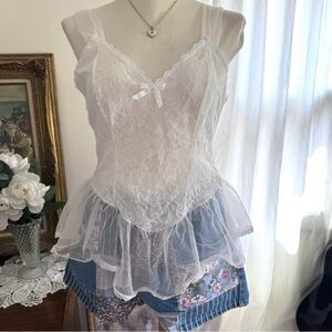 White Lace Camisole Top